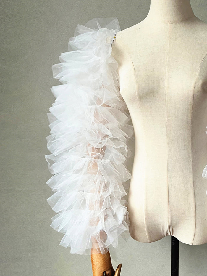 Detachable Sleeves for Women Tulle Tiered