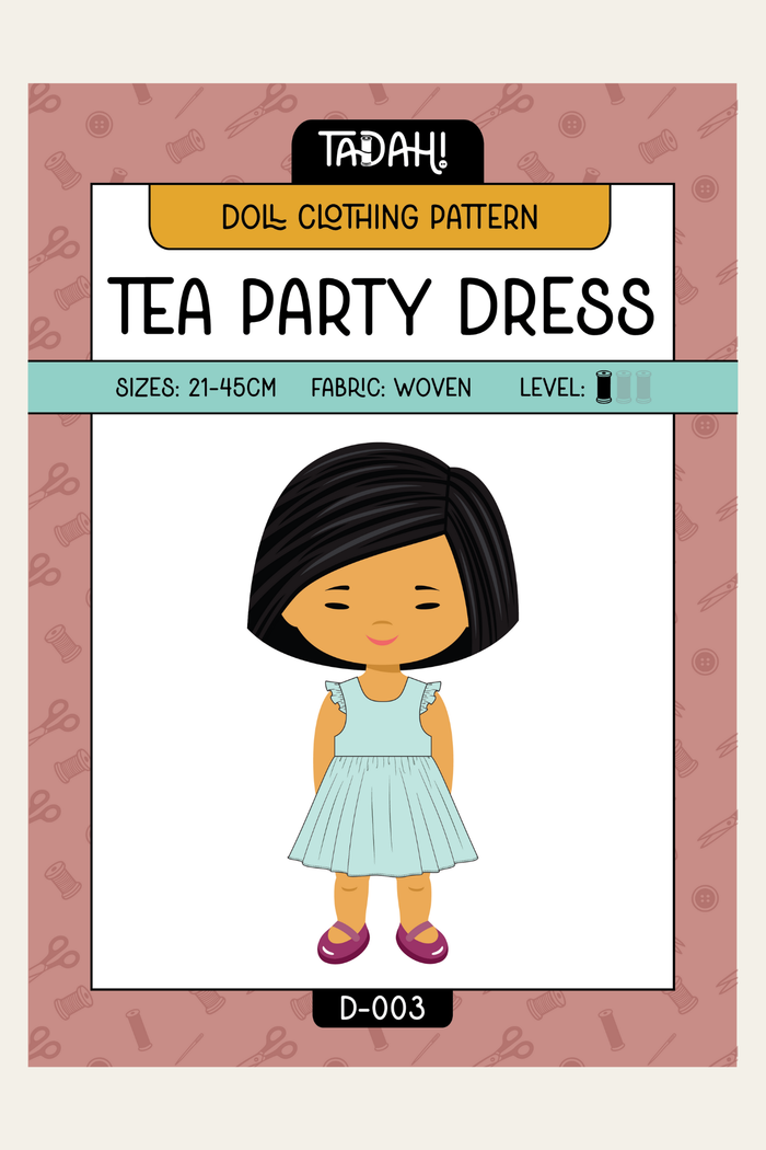 Doll Tea Party Dress & Top Sewing Pattern