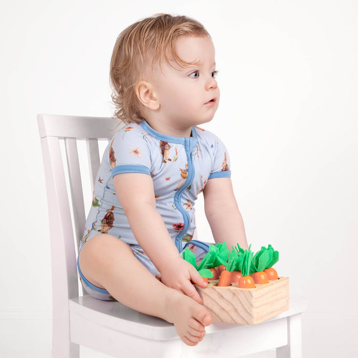 Don‚Äôt Worry, Be Hoppy ( Rabbit ) Short Sleeve Romper - Jammie Session
