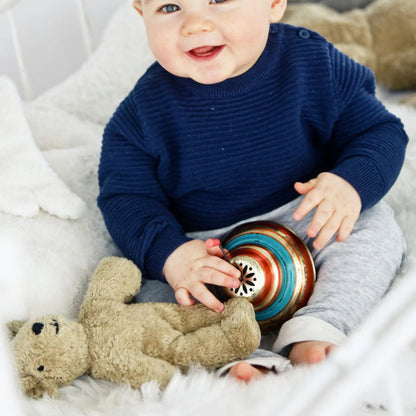 Doudou bébé ours beige en coton bio & laine Senger Naturwelt