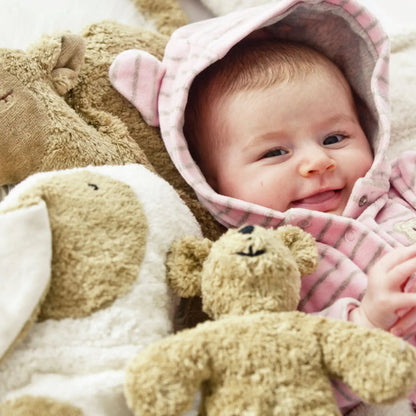 Doudou bébé ours beige en coton bio & laine Senger Naturwelt