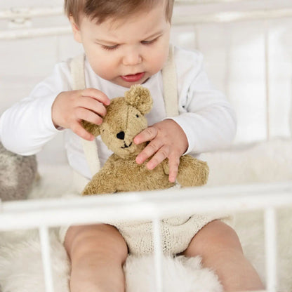 Doudou bébé ours beige en coton bio & laine Senger Naturwelt