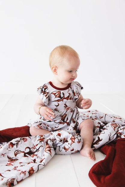 Dreaming with Dragons Toddler Quilted Blanket - Jammie Session