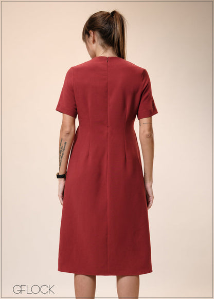Dress With Ruched Waist - 241025