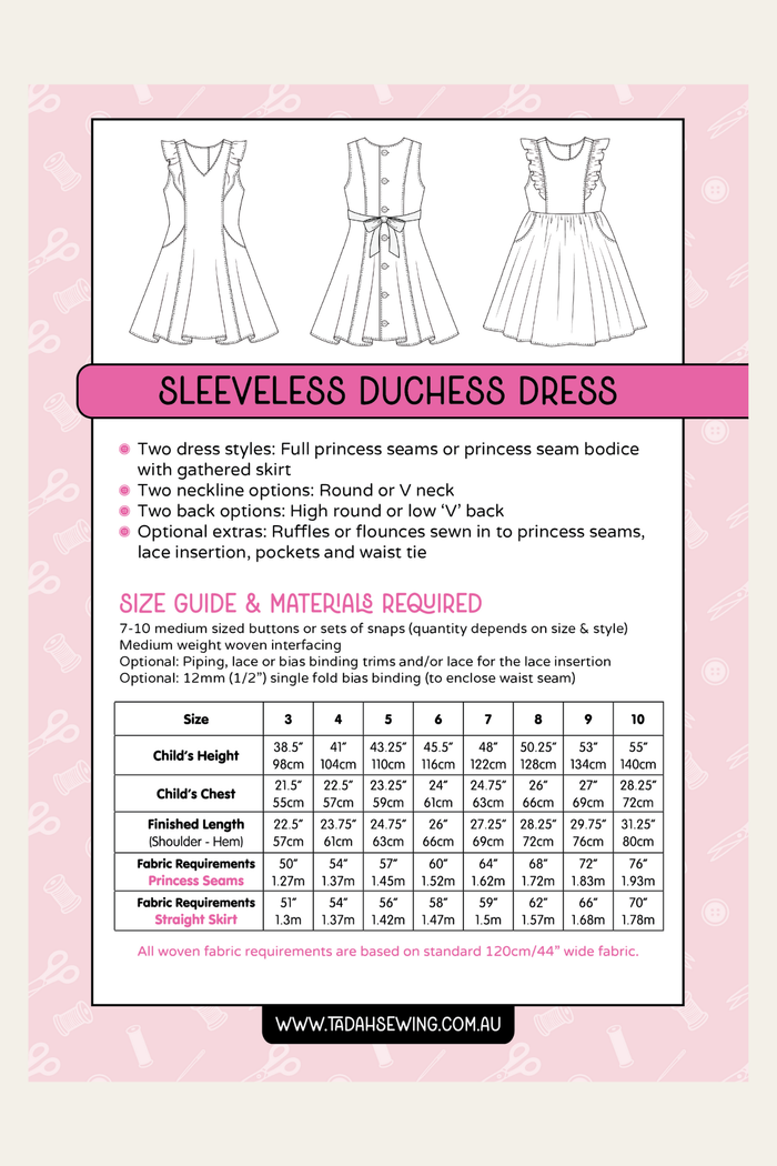 Duchess Dress Sewing Pattern