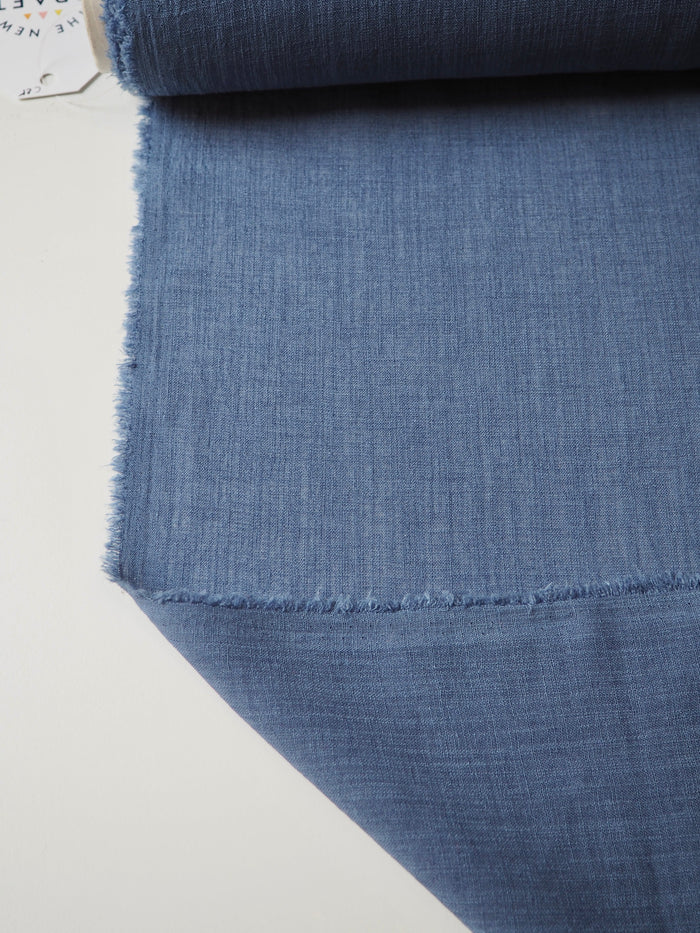 Dusty Blue Polyester Voile