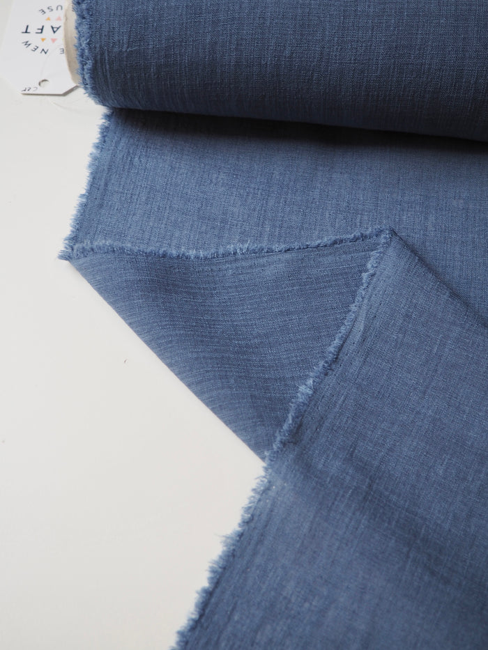 Dusty Blue Polyester Voile