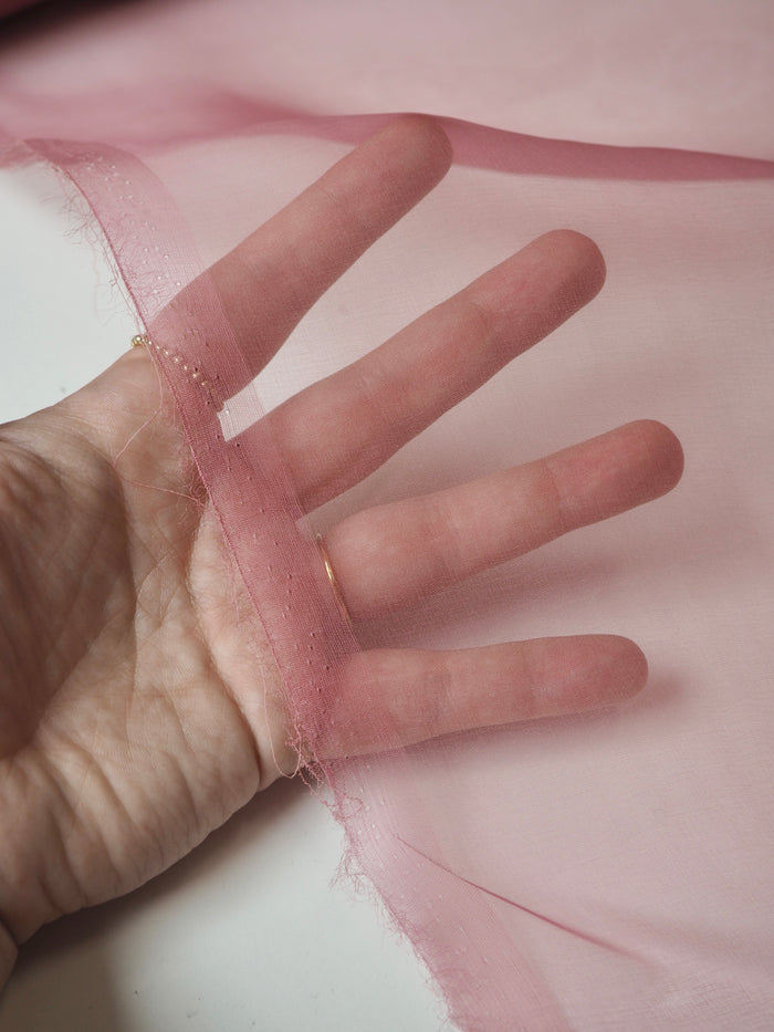 Dusty Pink Silk Organza