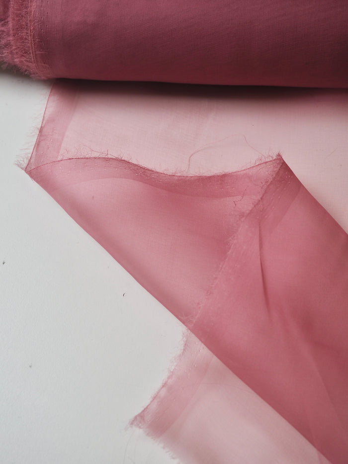 Dusty Pink Silk Organza
