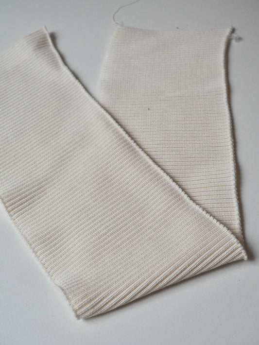 Ecru Cotton Ribbed Cuff 10cm