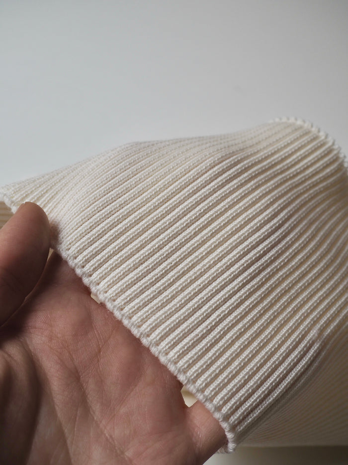 Ecru Cotton Ribbed Cuff 10cm