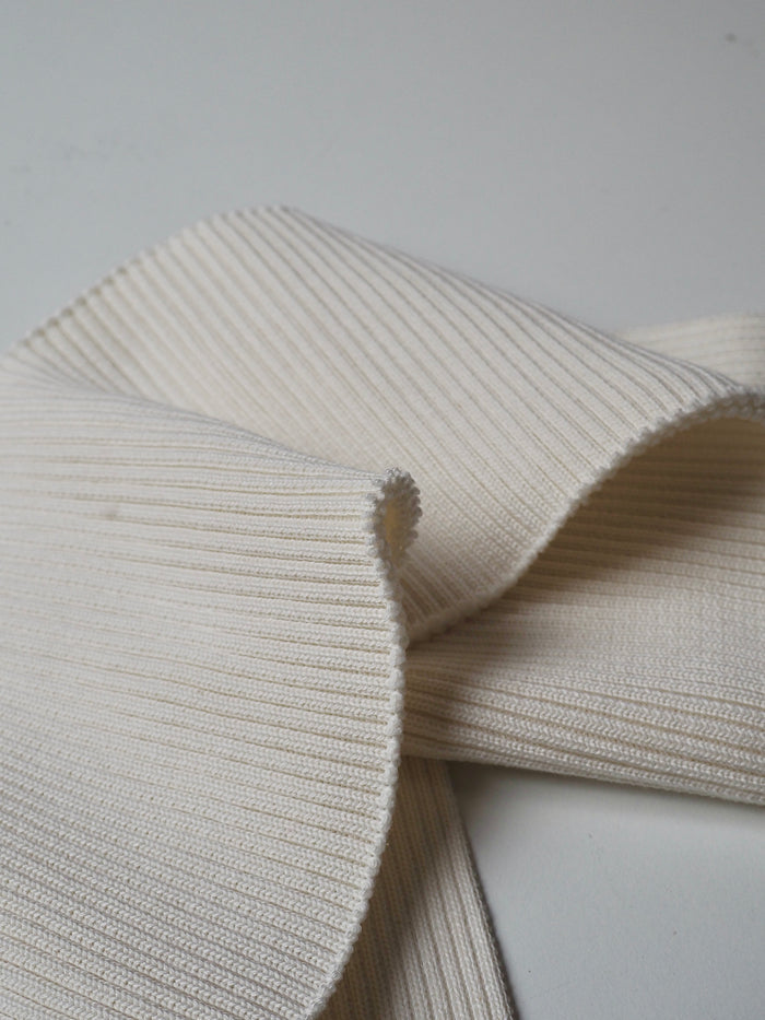 Ecru Cotton Ribbed Cuff 10cm