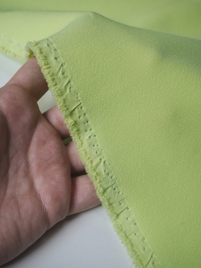 Electric Lime Stretch Heavy Crepe