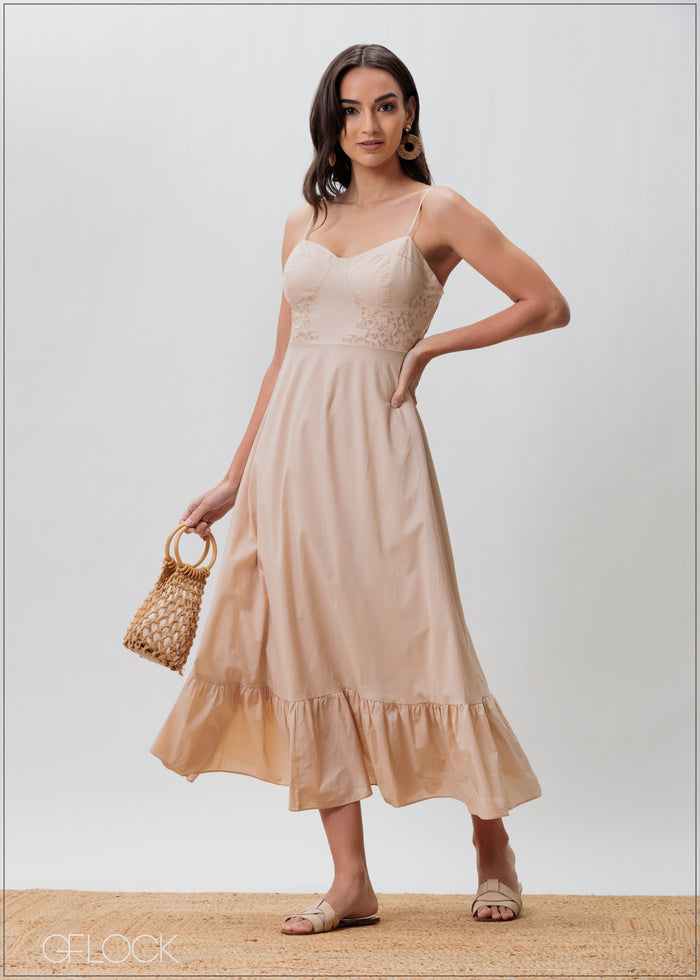 Embroidered Corset Dress  - 070425