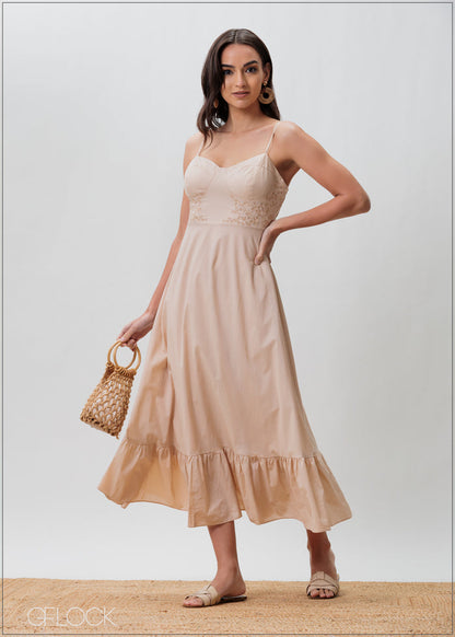 Embroidered Corset Dress  - 070425