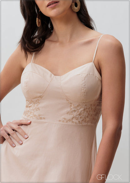 Embroidered Corset Dress  - 070425