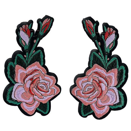 Embroidered Floral Sew Patch