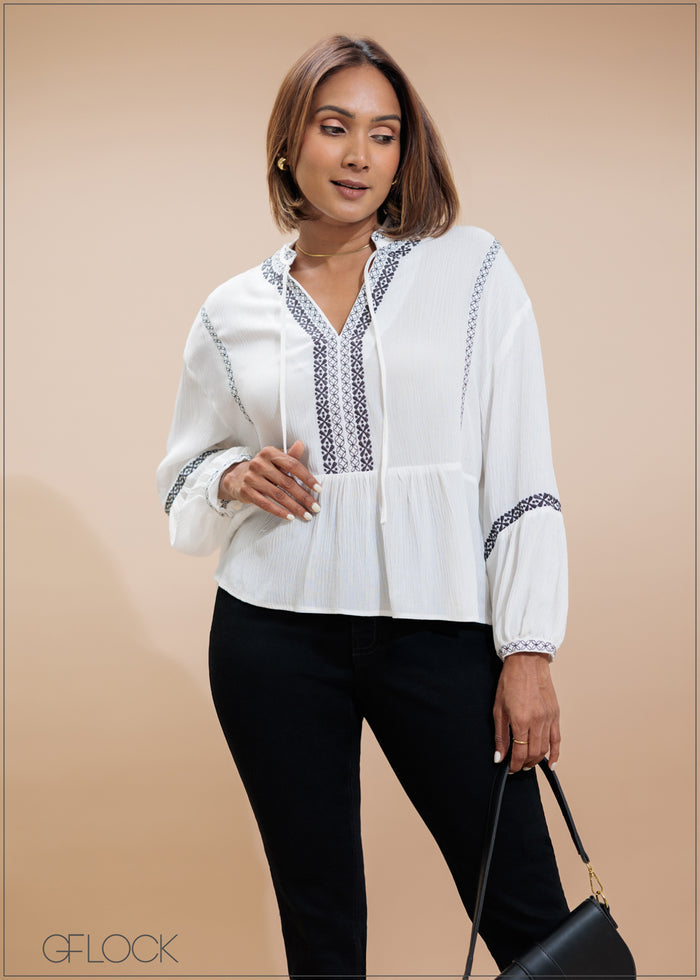 Embroidery Top - 230725