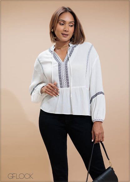Embroidery Top - 230725