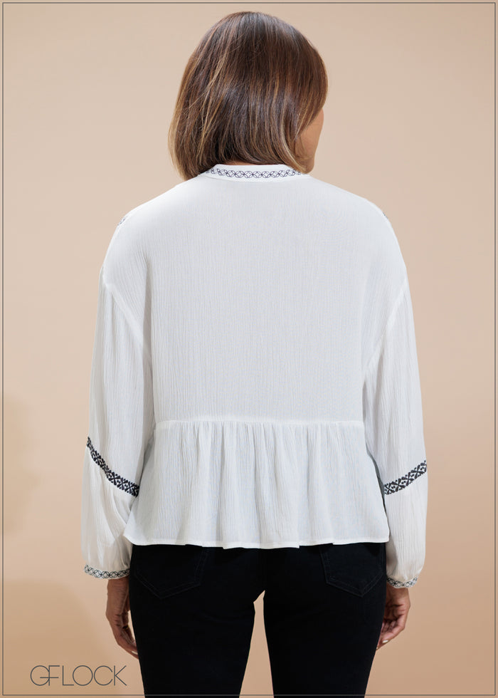 Embroidery Top - 230725