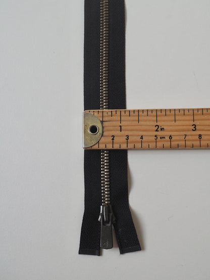 Excella 36cm/14inch Open-Ended Black Metal Zips