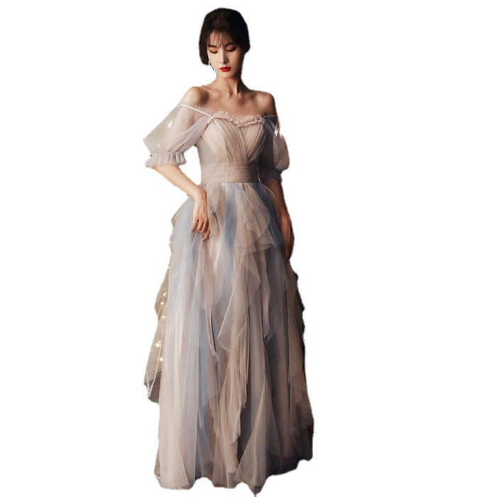 Fairy Tulle Prom Dress 2025 with Half Sleeves