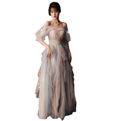 Fairy Tulle Prom Dress 2025 with Half Sleeves