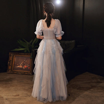 Fairy Tulle Prom Dress 2025 with Half Sleeves