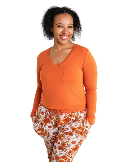 Falling For Florals Women's Long Sleeve Shirt - Jammie Session