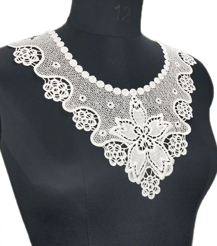Classy feminine neckline featuring delicate craftsmanship and a graceful decorative design by Ani Accessories
