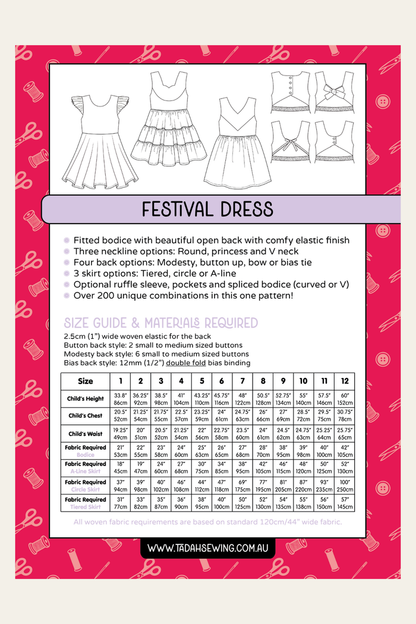 Festival Dress Sewing Pattern