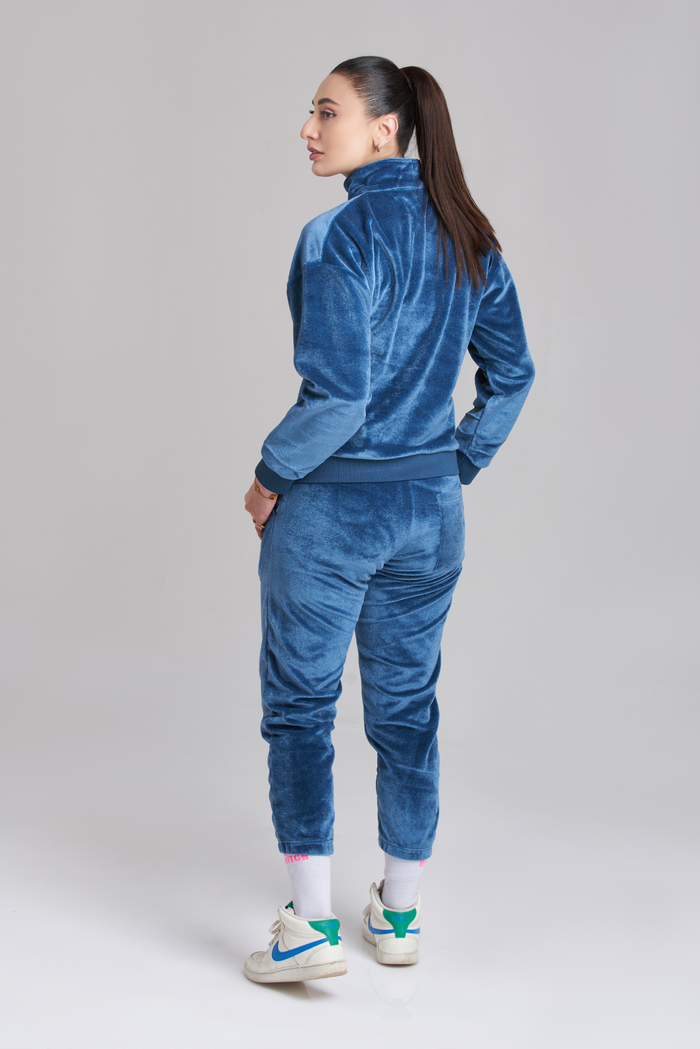 Fila Velvet Zip Blue Tracksuit - Women