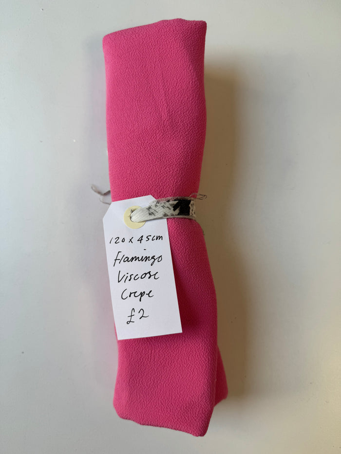 Flamingo Viscose Crepe Remnant