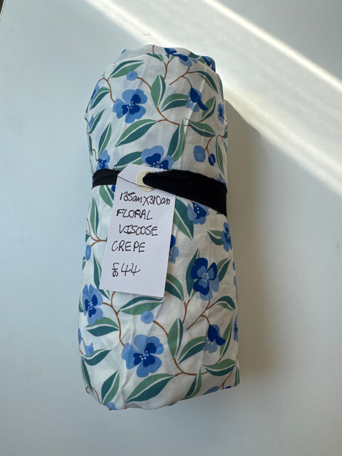 Floral Viscose Crepe Remnant
