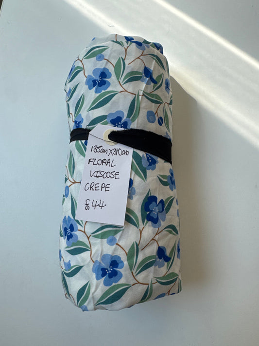 Floral Viscose Crepe Remnant