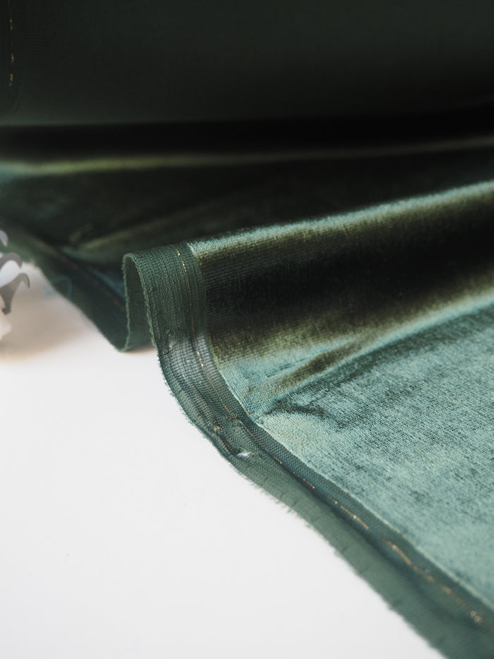 Forest Green Silk Velvet