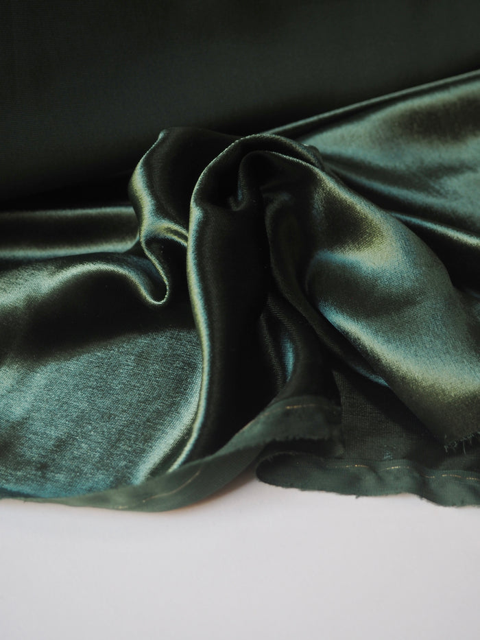 Forest Green Silk Velvet