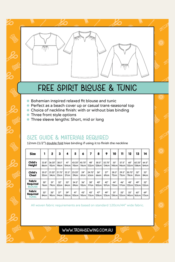 Free Spirit Blouse & Tunic Sewing Pattern