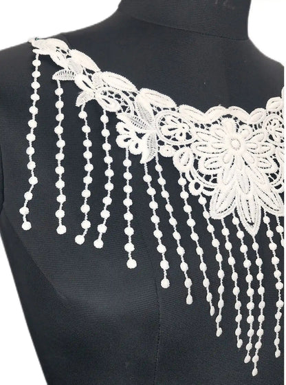 Decorative fringe floral style yoke designed for ethnic and fusion outfits by Ani Accessories