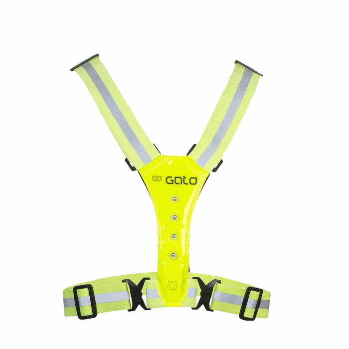 Gato Accessories Gato LED Safer Sport Vest Neon Yellow (USB Rechargeable) - Up and Running