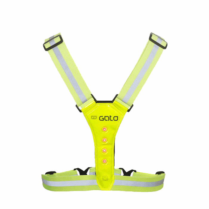 Gato Accessories Gato LED Safer Sport Vest Neon Yellow (USB Rechargeable) - Up and Running