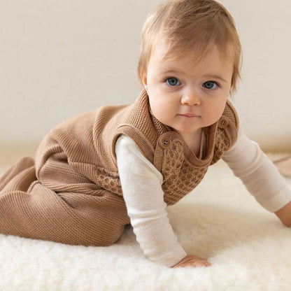 Gigoteuse sans manches en laine merinos Disana - Dove blue