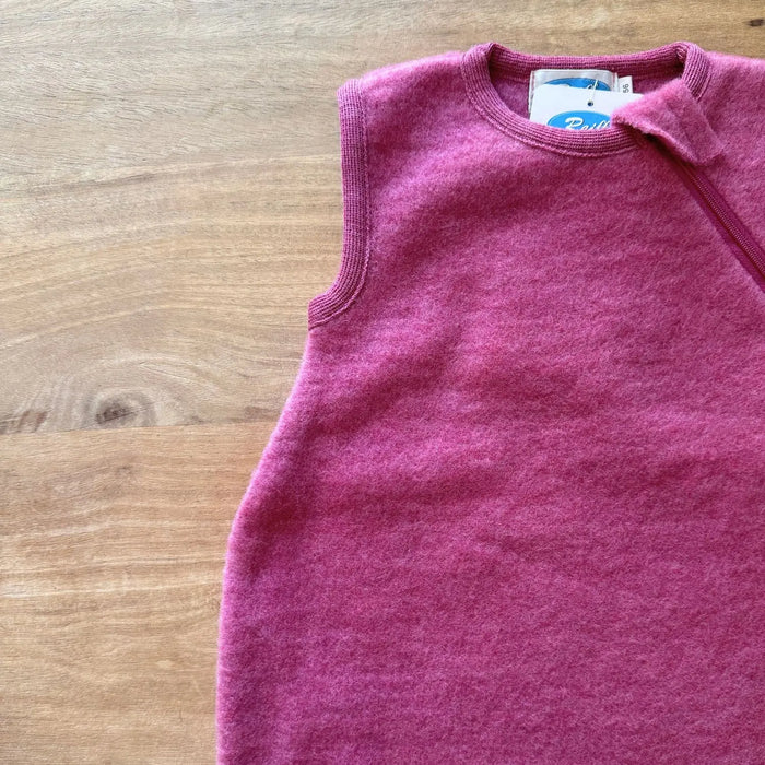 Gigoteuse sans manches en polaire de laine bio Reiff - Mauve