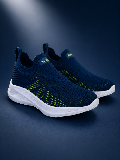 GlideFit Sports Running Shoes.- Blue/Green (HRL2080BUG)