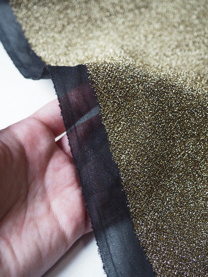 Gold Interfaced Metallic Jersey