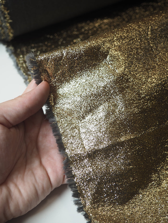 Gold Metallic Crepe