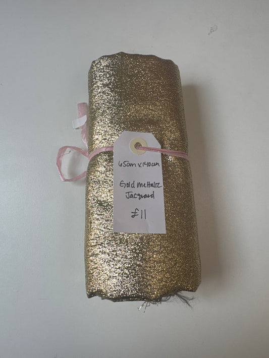 Gold Metallic Jacquard Remnant