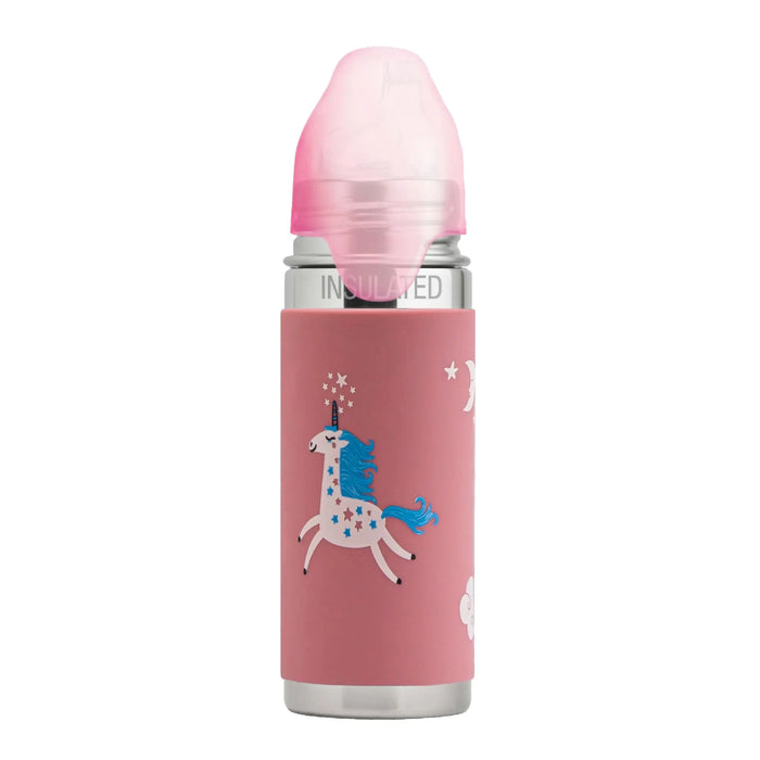 Gourde à bec Inox Isotherme 260ml Pura - Licorne