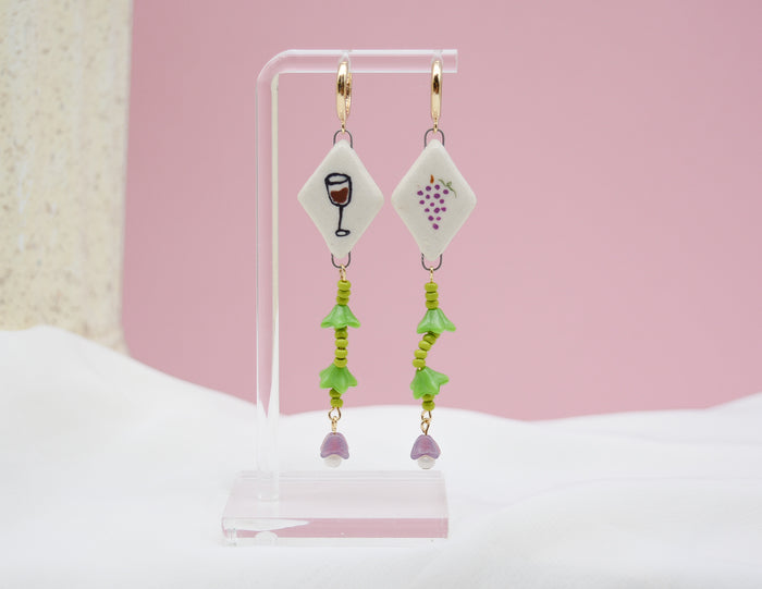 Grape Garden Earrings - Juice Ceramics