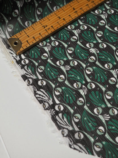 Green Shell Crinkle Chiffon